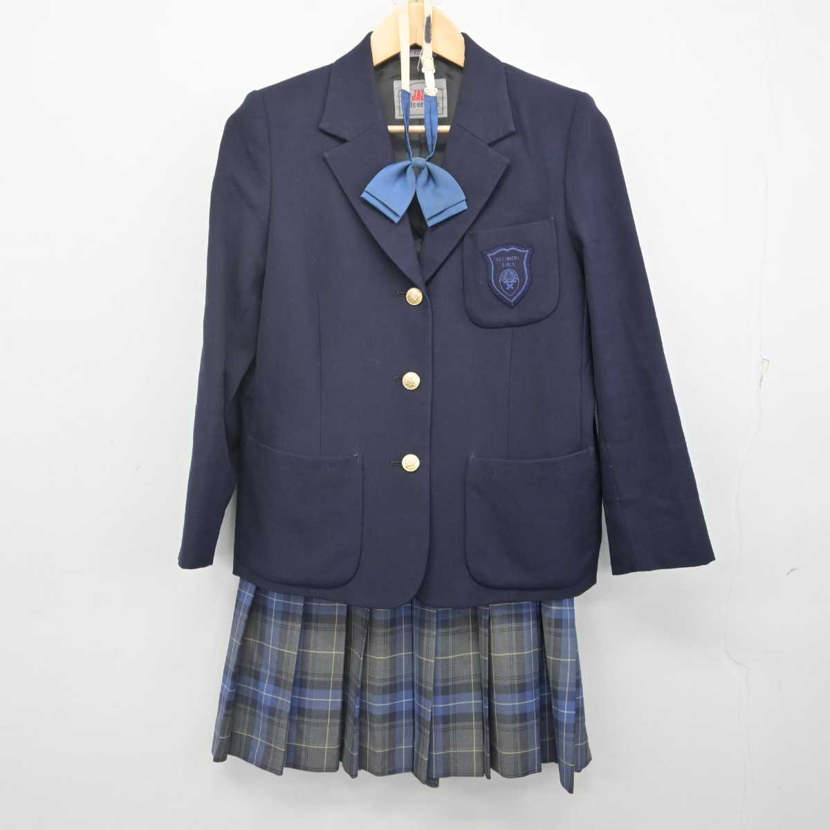 【中古】東京都 麹町学園女子中学校・高等学校 女子制服 4点 (ブレザー・ニット・スカート) sf070407