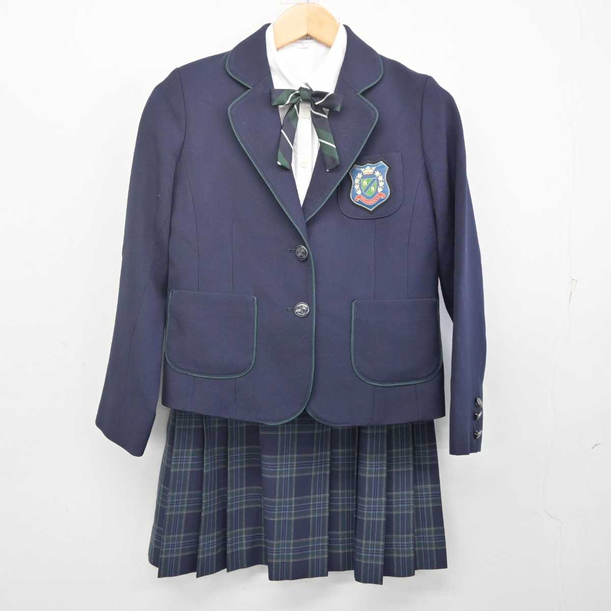 【中古】東京都 國學院高等学校 女子制服 6点 (ブレザー・シャツ・スカート) sf070412