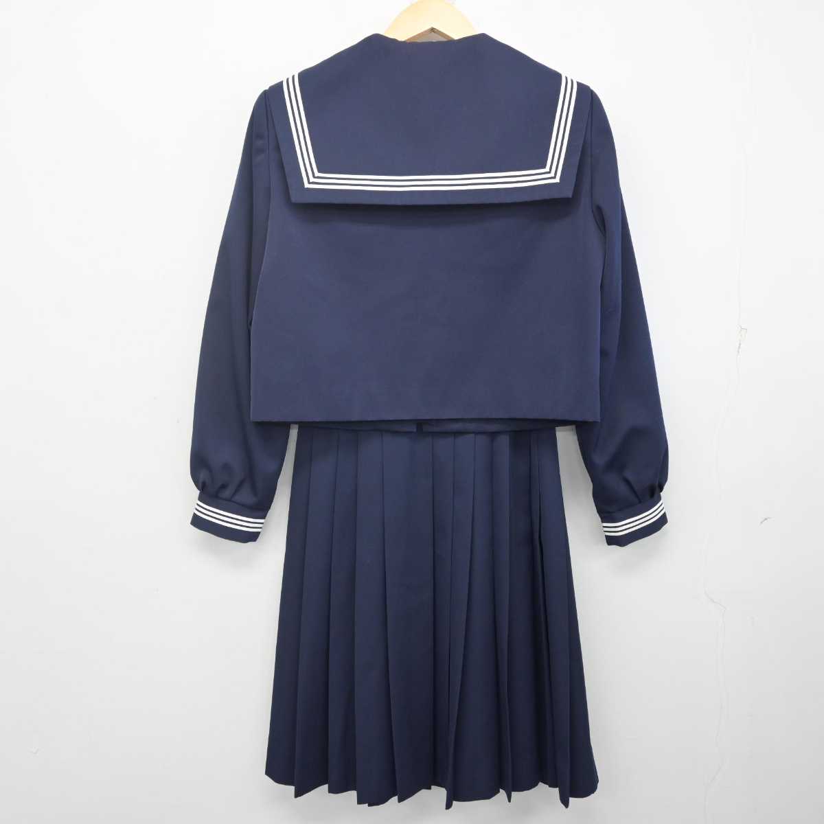 【中古】静岡県 向陽中学校 女子制服 3点 (セーラー服・スカート) sf070425