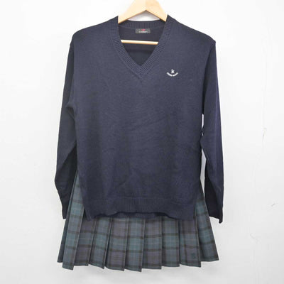 【中古】埼玉県 川口高等学校 女子制服 4点 (ブレザー・ニット・スカート) sf070437