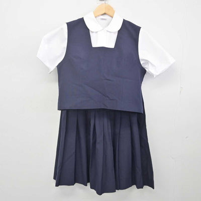 【中古】東京都 小岩第三中学校 女子制服 3点 (ベスト・シャツ・スカート) sf070443