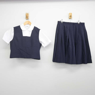 【中古】東京都 小岩第三中学校 女子制服 3点 (ベスト・シャツ・スカート) sf070443