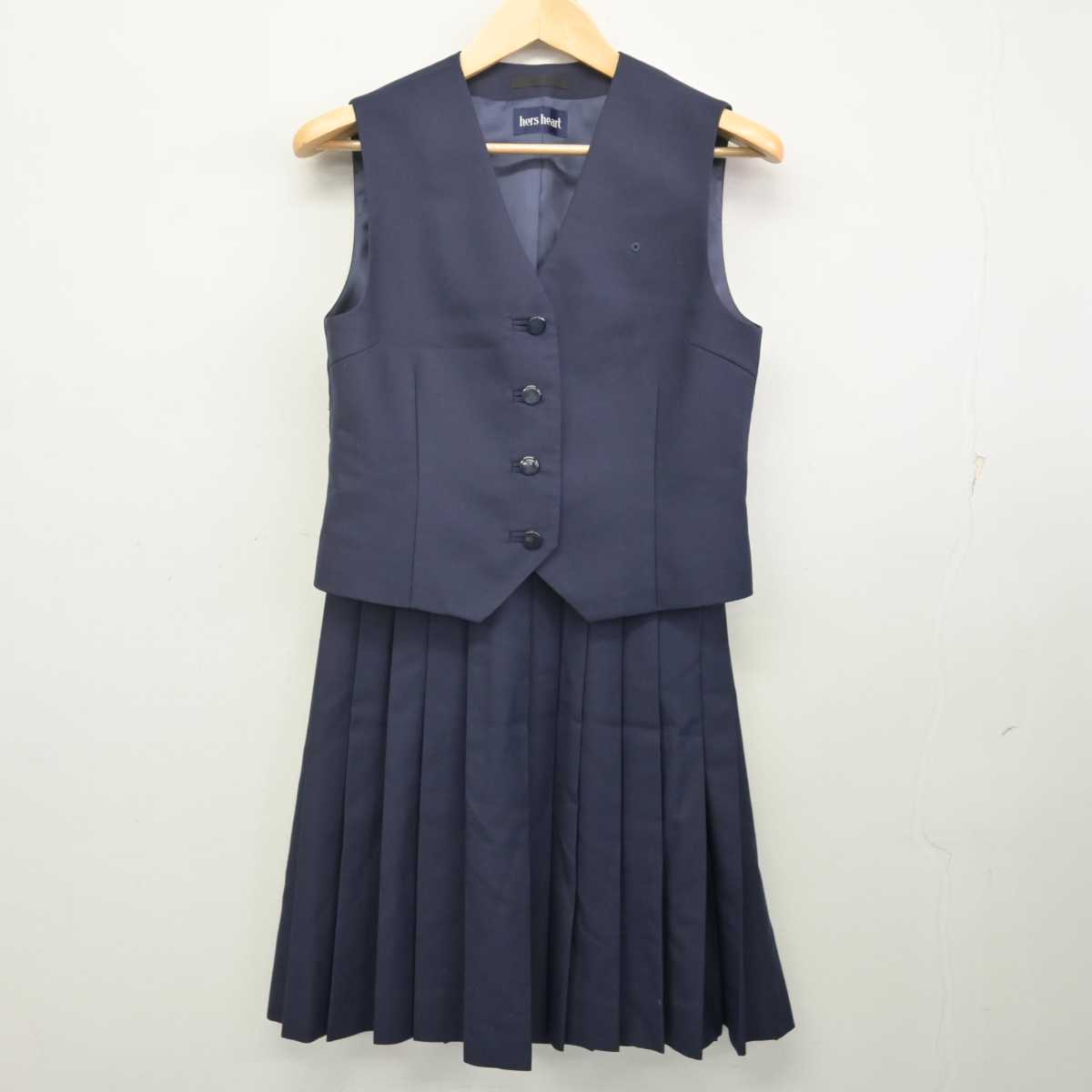 【中古】千葉県 船橋市立船橋高等学校 女子制服 3点 (ブレザー・ベスト・スカート) sf070453