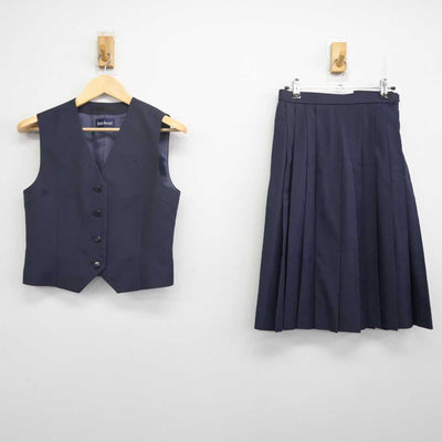 【中古】千葉県 船橋市立船橋高等学校 女子制服 2点 (ベスト・スカート) sf070455