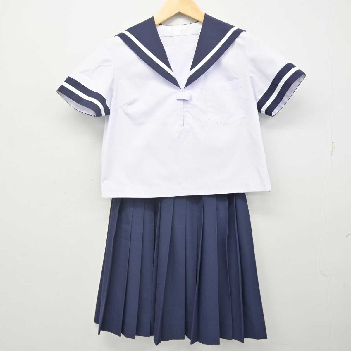 【中古】香川県 屋島中学校 女子制服 3点 (セーラー服・スカート) sf070469