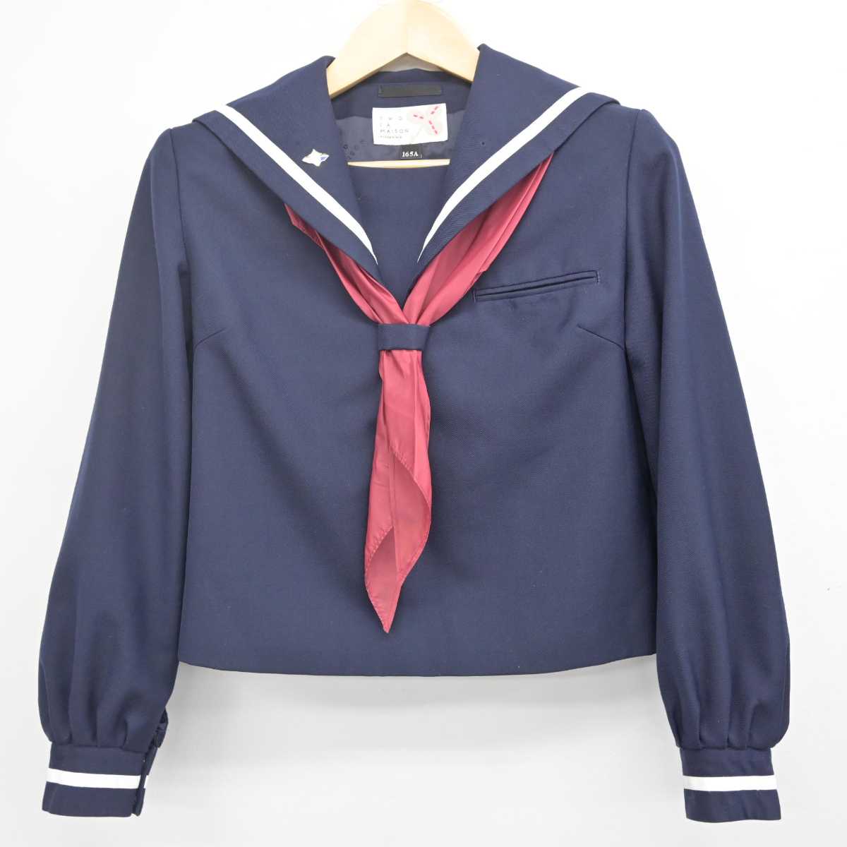 【中古】香川県 屋島中学校 女子制服 4点 (セーラー服・スカート) sf070470