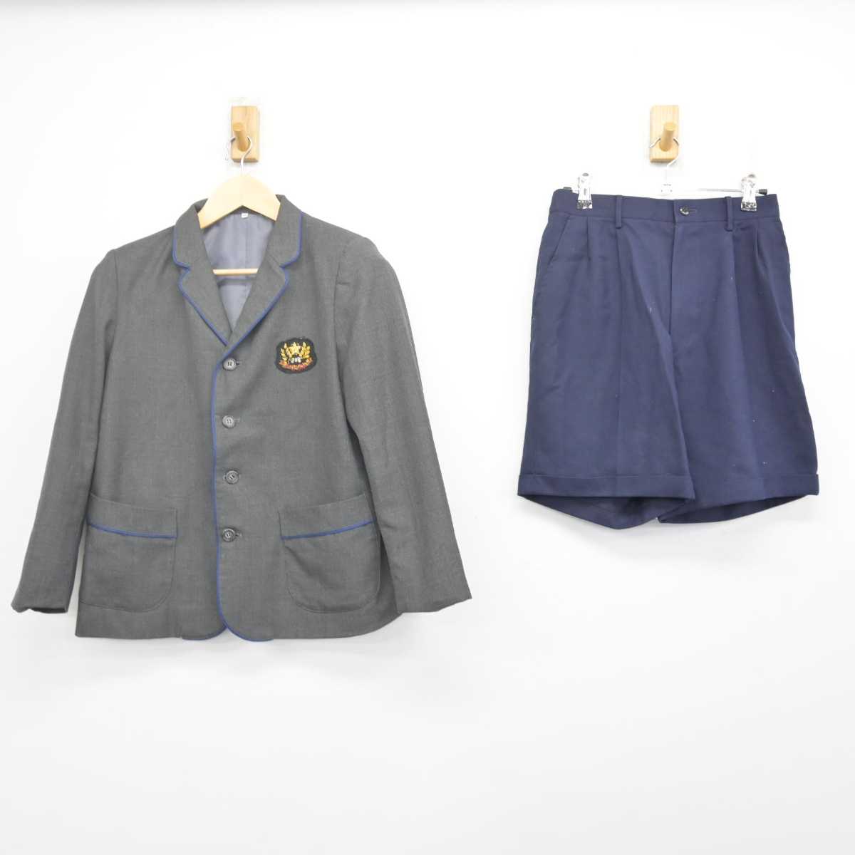 【中古】千葉県 暁星国際小学校 男子制服 2点 (ブレザー・ズボン) sf070476