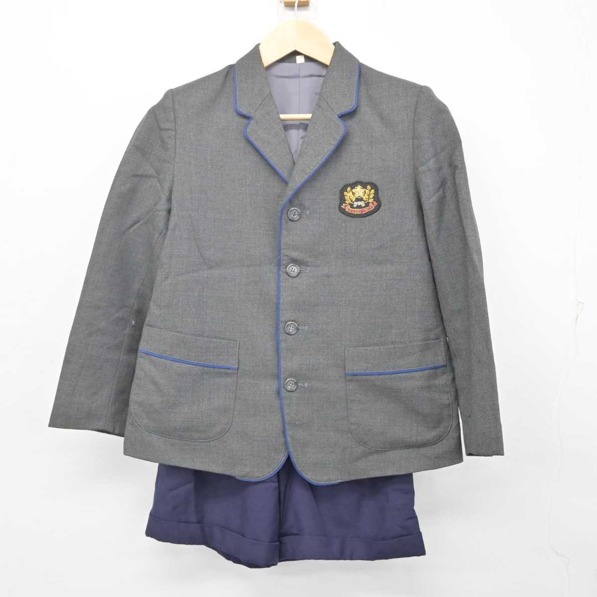 【中古】千葉県 暁星国際小学校 男子制服 2点 (ブレザー・ズボン) sf070477