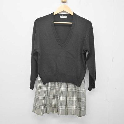 【中古】東京都 富士見中学高等学校 女子制服 2点 (ニット・スカート) sf070494