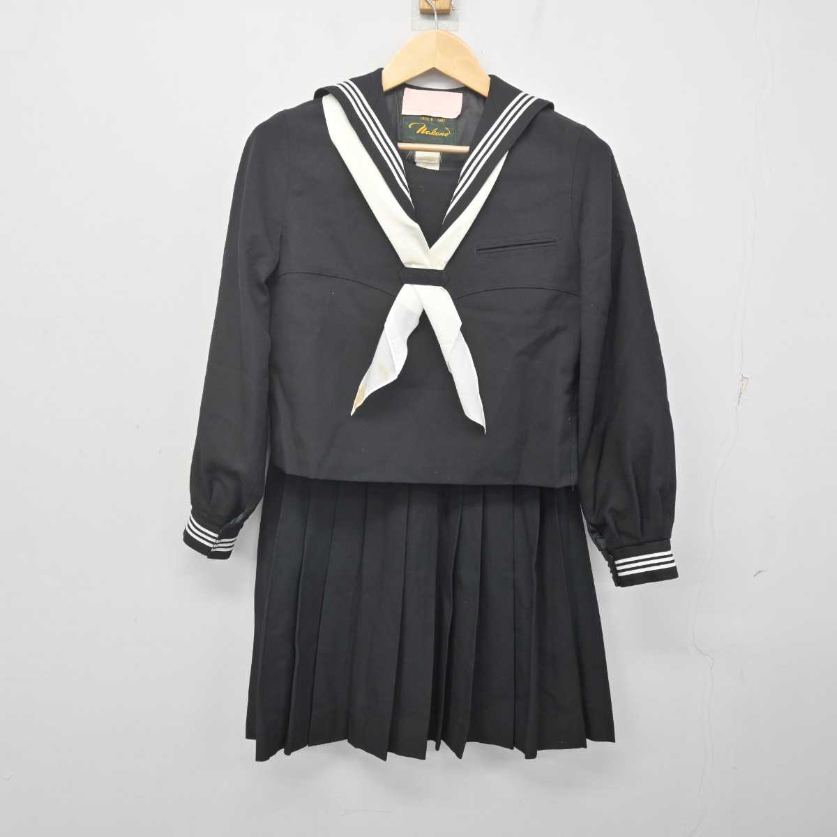 【中古】東京都 富士見中学高等学校 女子制服 3点 (セーラー服・スカート) sf070496