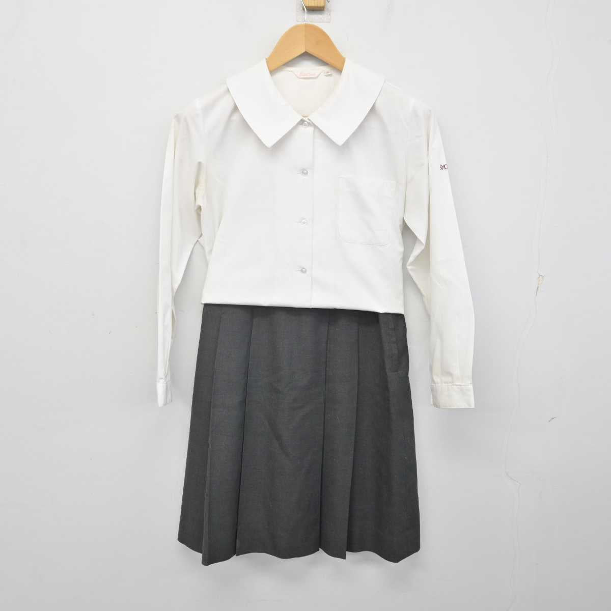 【中古】大阪府 学校法人淀ノ水学園昇陽中学校 女子制服 3点 (シャツ・シャツ・スカート) sf070501