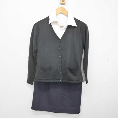 【中古】 事務服 女子制服 3点 (ニット・シャツ・スカート) sf070508