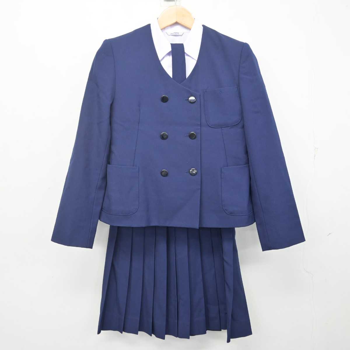 【中古】青森県 八戸北高等学校 女子制服 4点 (ブレザー・シャツ・スカート) sf070530