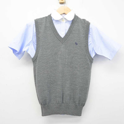 【中古】東京都 東京成徳大学高等学校 女子制服 2点 (ニットベスト・シャツ) sf070535