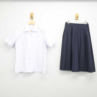 【中古】福岡県 福岡市内中学標準服 女子制服 2点 (シャツ・スカート) sf070538