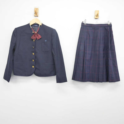 【中古】岡山県 香和中学校 女子制服 3点 (ブレザー・スカート) sf070541