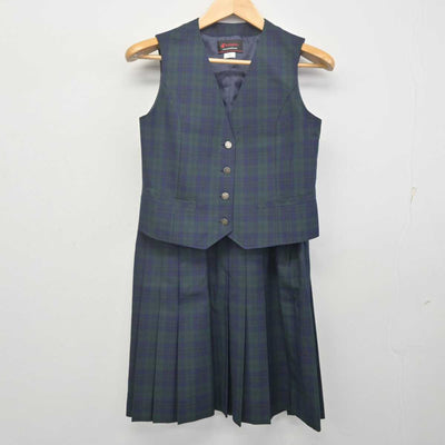 【中古】宮城県 田子中学校 女子制服 4点 (ブレザー・ベスト・スカート) sf070553