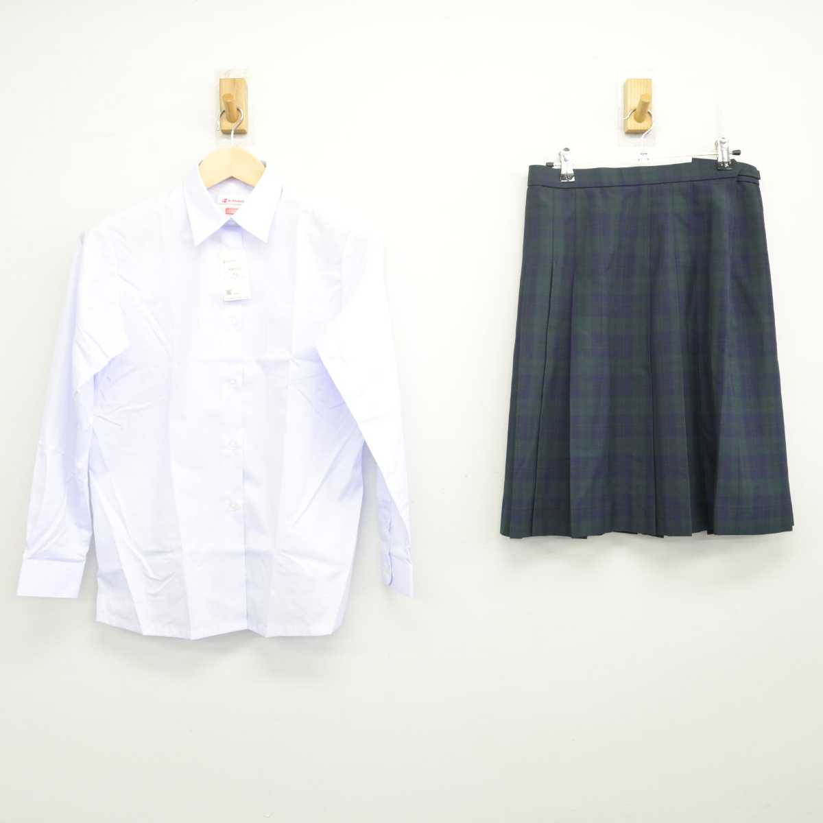 【中古】宮城県 田子中学校 女子制服 2点 (シャツ・スカート) sf070554