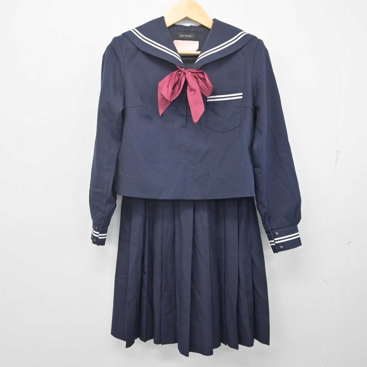 【中古】大阪府 北豊島中学校 女子制服 3点 (セーラー服・スカート) sf070561