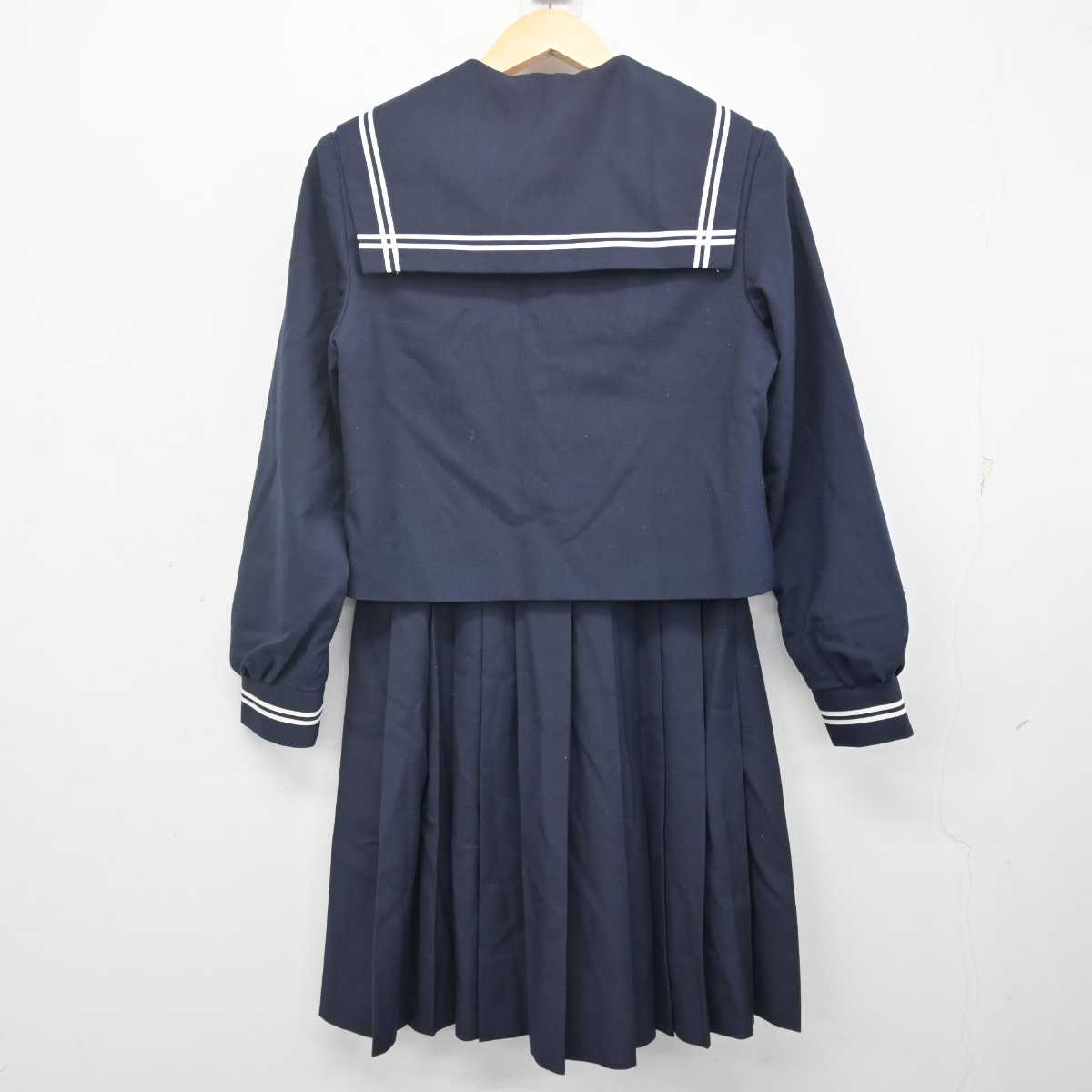 【中古】大阪府 北豊島中学校 女子制服 3点 (セーラー服・スカート) sf070561