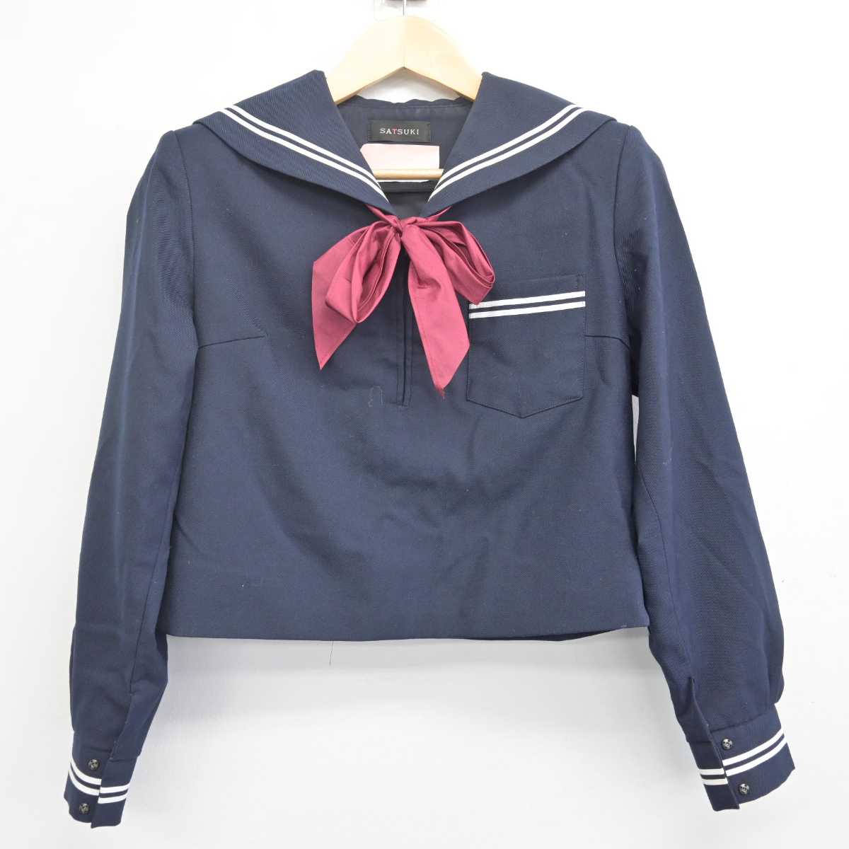 【中古】大阪府 北豊島中学校 女子制服 3点 (セーラー服・スカート) sf070561