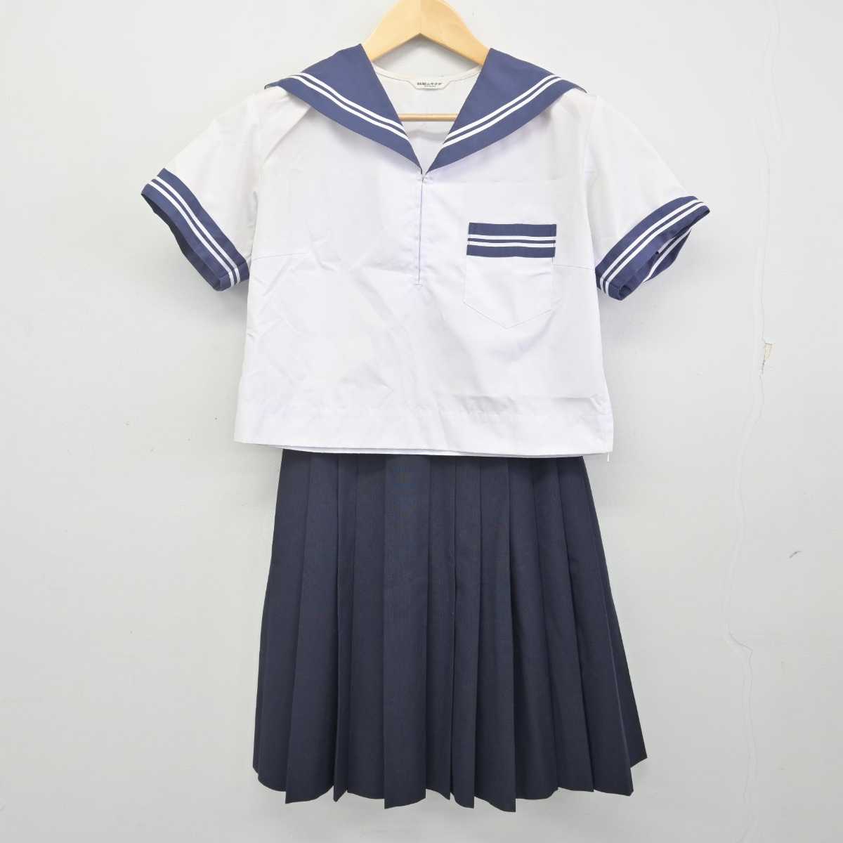 【中古】大阪府 北豊島中学校 女子制服 2点 (セーラー服・スカート) sf070562