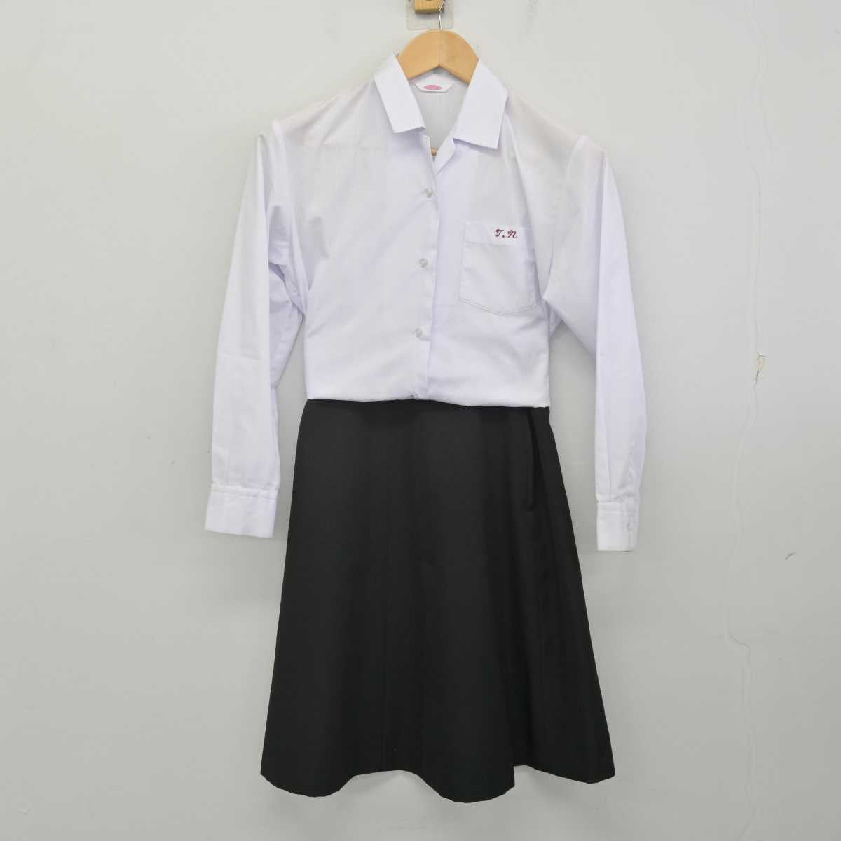 【中古】徳島県 富岡西高等学校 女子制服 3点 (ブレザー・シャツ・スカート) sf070588