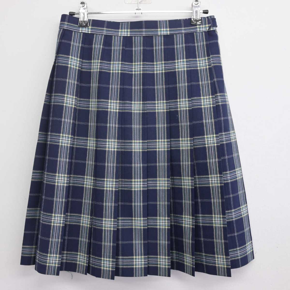 【中古】千葉県 千葉黎明高等学校 女子制服 3点 (ニットベスト・シャツ・スカート) sf070602