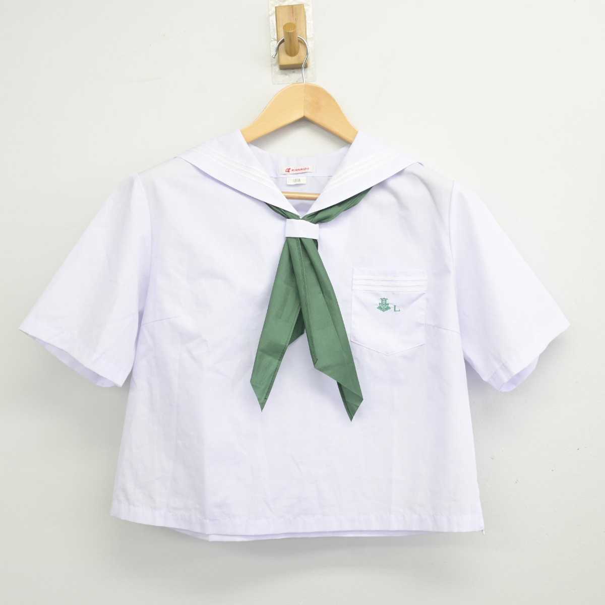 【中古】兵庫県 上郡高等学校 女子制服 3点 (セーラー服) sf070606