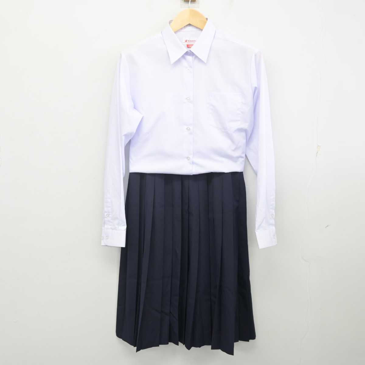 【中古】兵庫県 那波中学校 女子制服 2点 (シャツ・スカート) sf070608