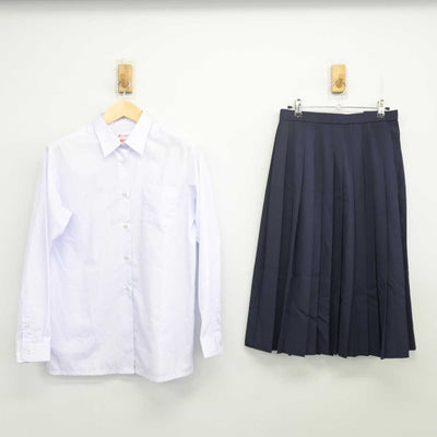 【中古】兵庫県 那波中学校 女子制服 2点 (シャツ・スカート) sf070608