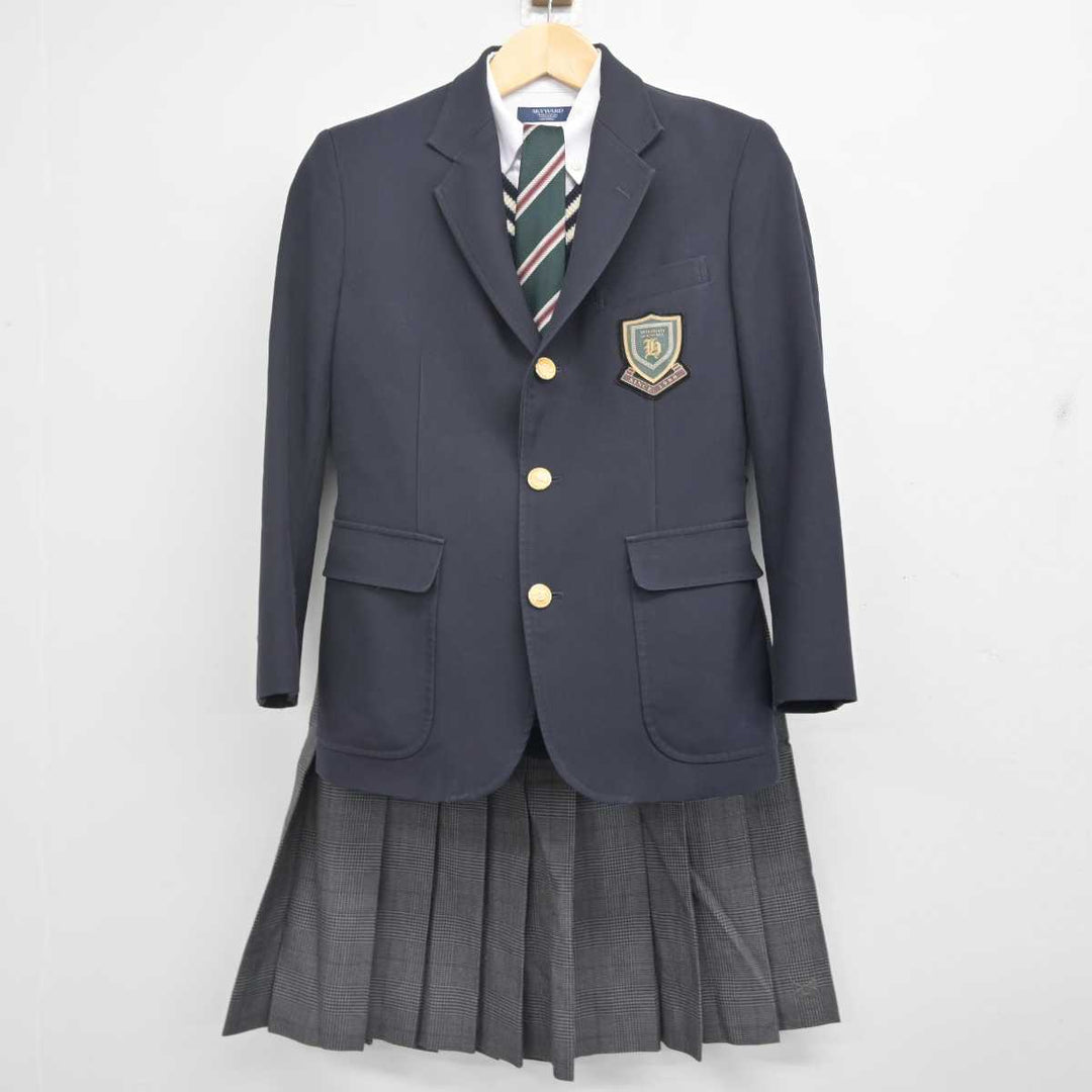 【中古】京都府 北陵高等学校 女子制服 5点 (ブレザー・ニット・シャツ・スカート) sf070621