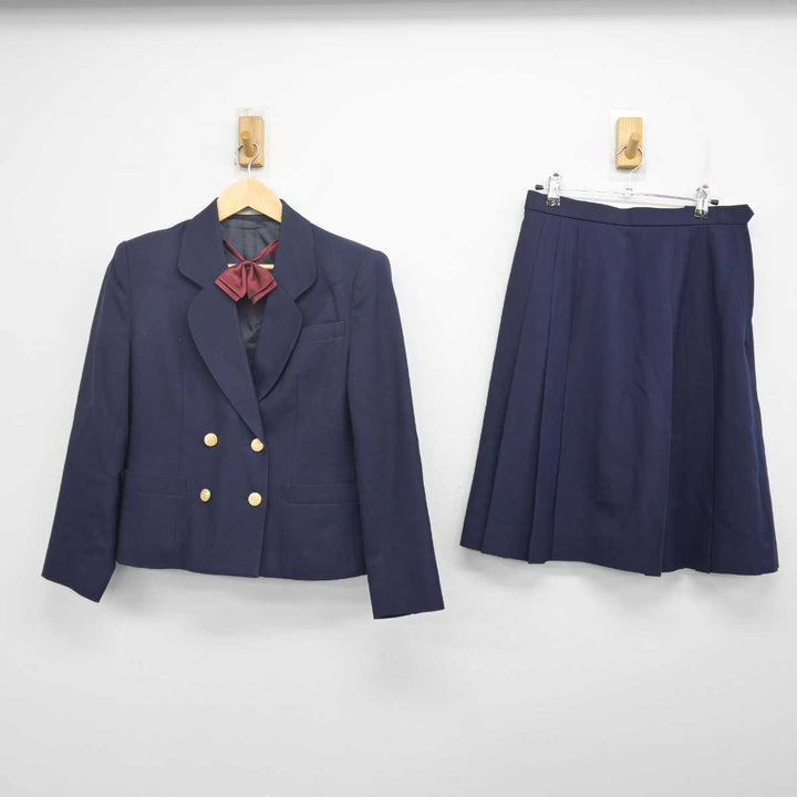 【中古】群馬県 東京農業大学第二高等学校 女子制服 3点 (ブレザー・スカート) sf070625