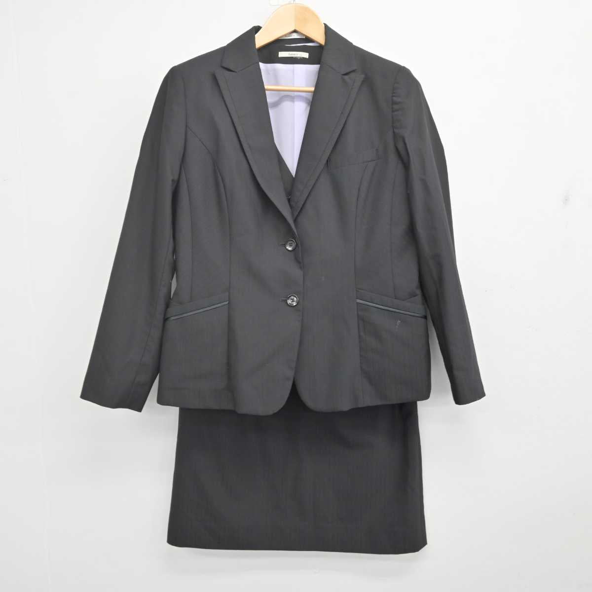 【中古】 事務服 女子制服 3点 (ジャケット・ベスト・スカート) sf070642