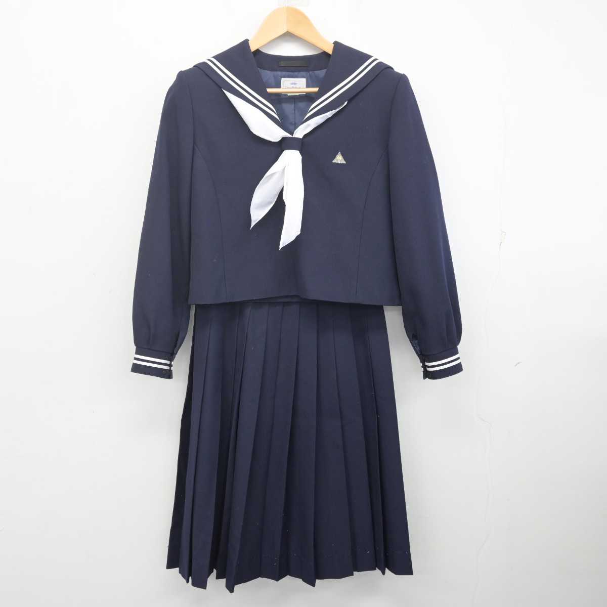 【中古】広島県 尾道東高等学校 女子制服 3点 (セーラー服・スカート) sf070655