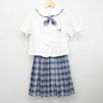 【中古】宮崎県 宮崎日本大学 中学校・高等学校 女子制服 5点 (シャツ・スカート) sf070658