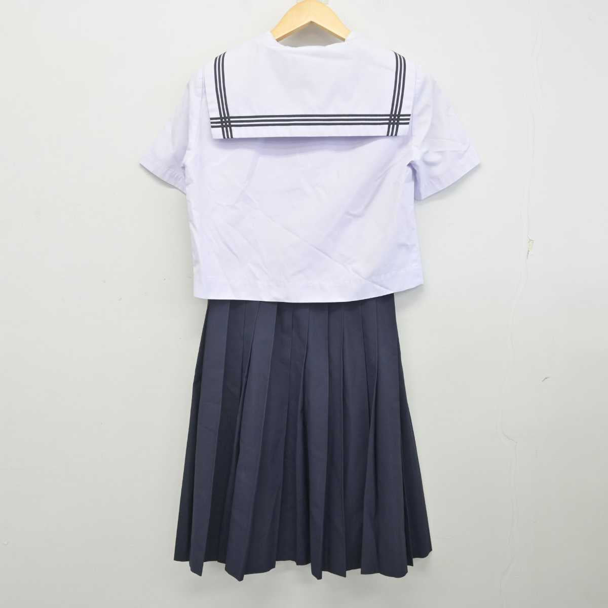 【中古】広島県 尾道北高等学校 女子制服 3点 (セーラー服・スカート) sf070666