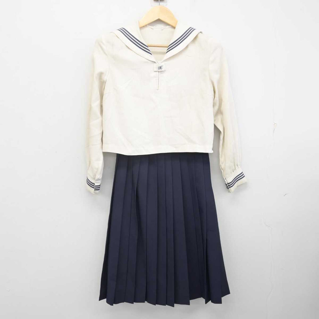 中古】広島県 尾道北高等学校 女子制服 3点 (セーラー服・スカート) sf070667 | 中古制服通販パレイド