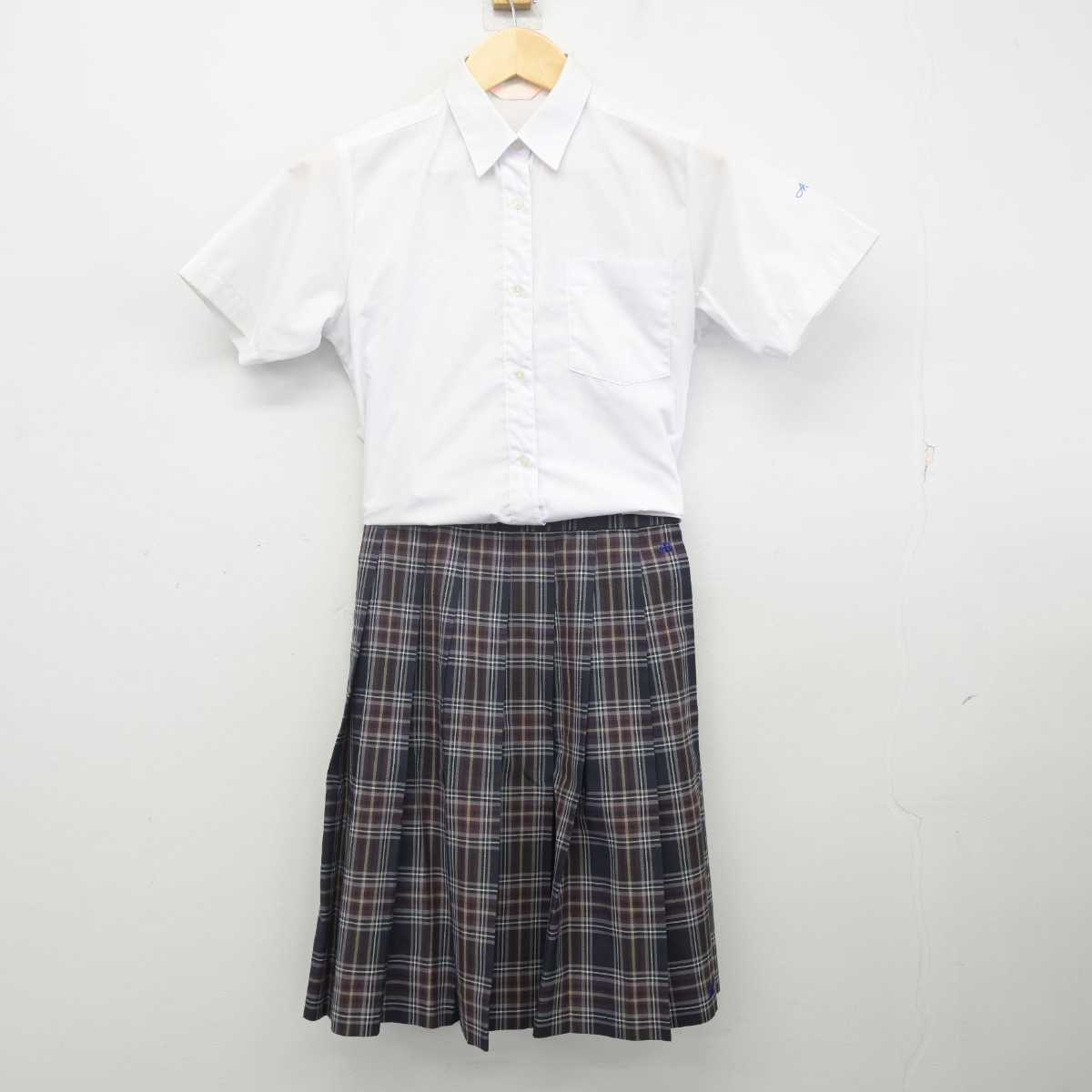 【中古】愛知県 守山高等学校 女子制服 2点 (シャツ・スカート) sf070671