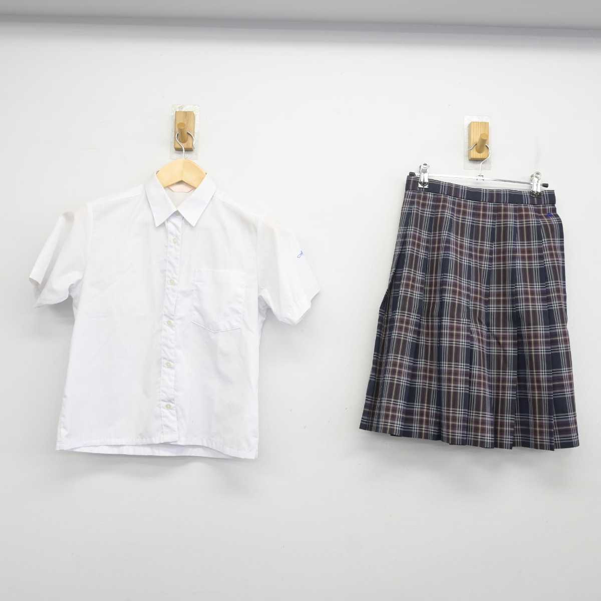 【中古】愛知県 守山高等学校 女子制服 2点 (シャツ・スカート) sf070671