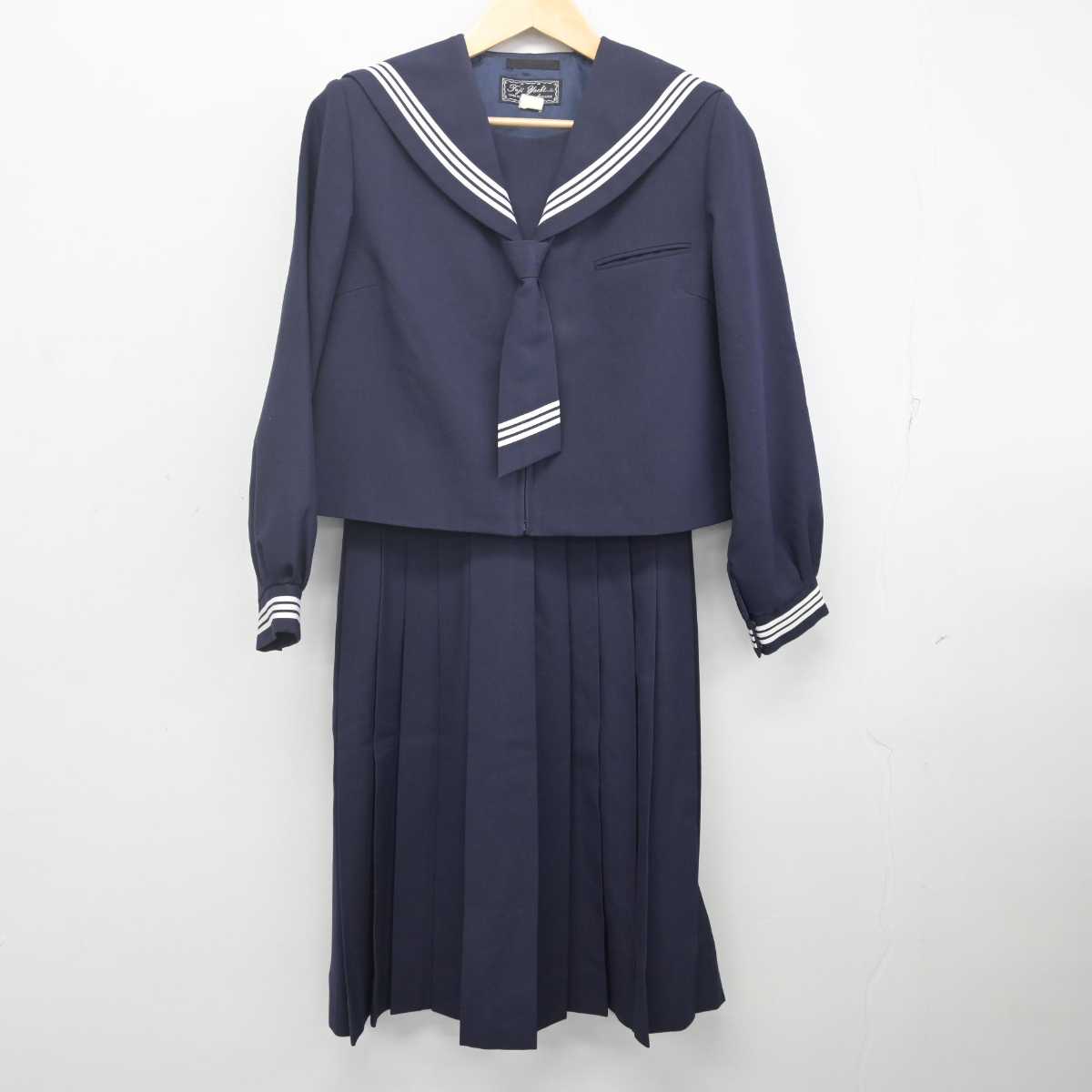 【中古】千葉県 白山中学校 女子制服 2点 (セーラー服・スカート) sf070673