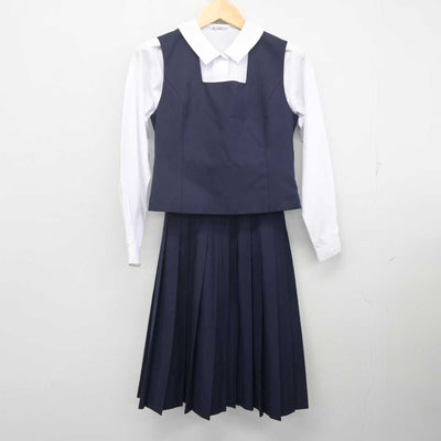 【中古】茨城県 常陸大宮市立第二中学校 女子制服 4点 (ブレザー・ベスト・シャツ・スカート) sf070687