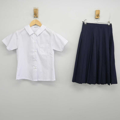 【中古】茨城県 常陸大宮市立第二中学校 女子制服 2点 (シャツ・スカート) sf070689