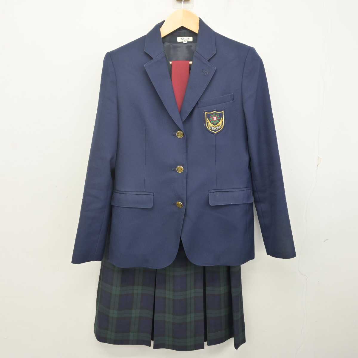 【中古】熊本県 東稜高等学校 女子制服 4点 (ブレザー・ベスト・スカート) sf070690