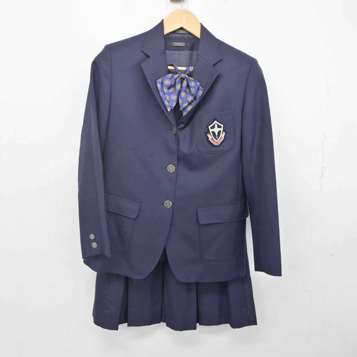 【中古】福島県 日本大学東北高等学校 女子制服 4点 (ブレザー・ベスト・スカート) sf070692