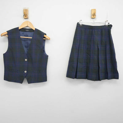 【中古】福島県 日本大学東北高等学校 女子制服 2点 (ベスト・スカート) sf070693