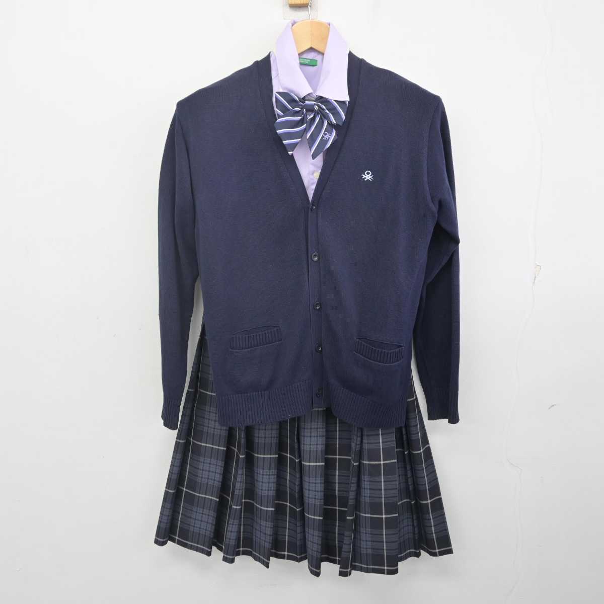 【中古】大阪府  四條畷学園高等学校 女子制服 5点 (ブレザー・ニット・シャツ・スカート) sf070694