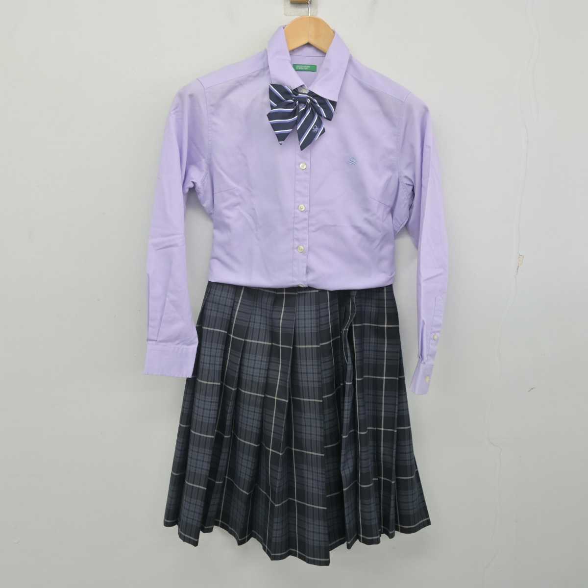 【中古】大阪府  四條畷学園高等学校 女子制服 5点 (ブレザー・ニット・シャツ・スカート) sf070694