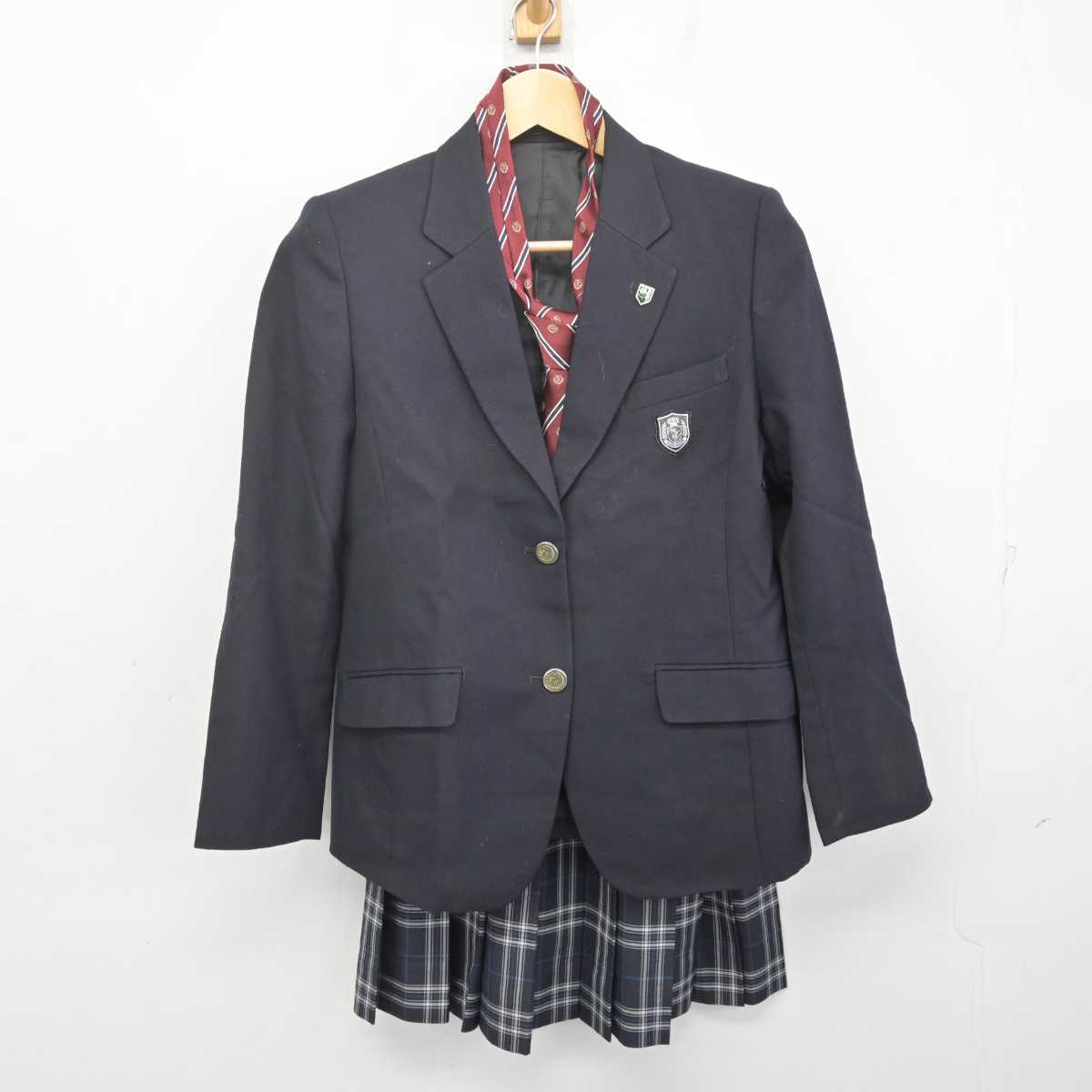 【中古】東京都 日出高等学校 女子制服 4点 (ブレザー・スカート) sf070719