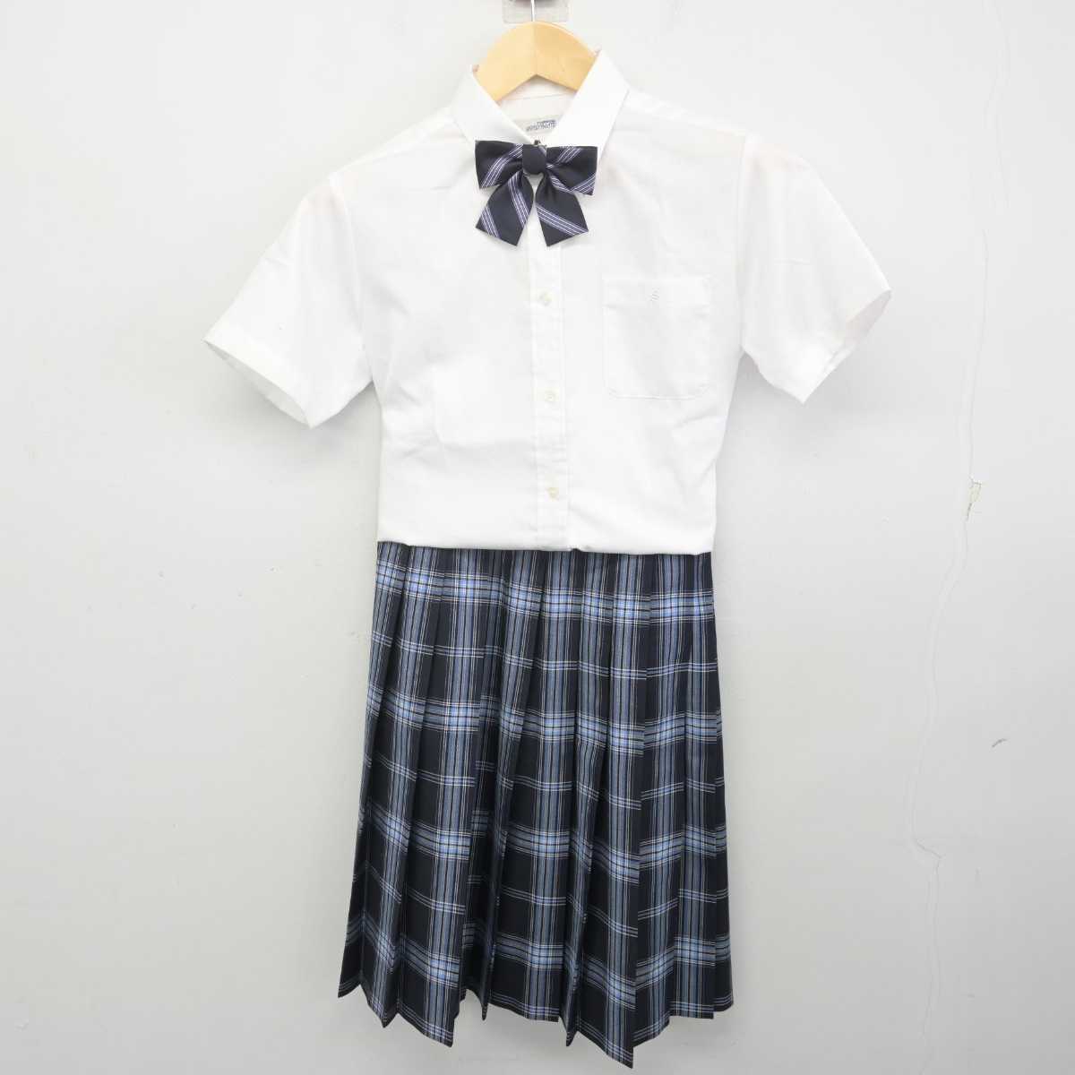 【中古】大阪府 大阪青凌中学校・高等学校 女子制服 3点 (シャツ・スカート) sf070732